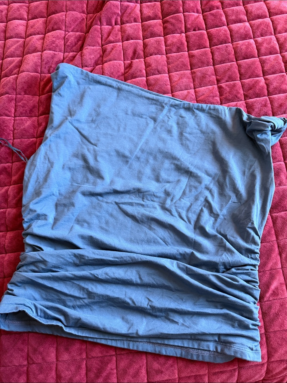 Abercrombie & Fitch Blue Ruched Tube Top